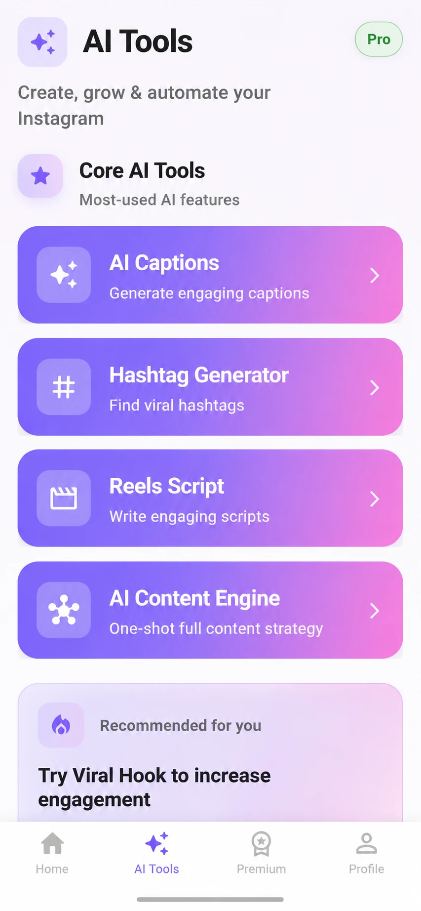 InstaFlow: Instagram AI Tools screenshot